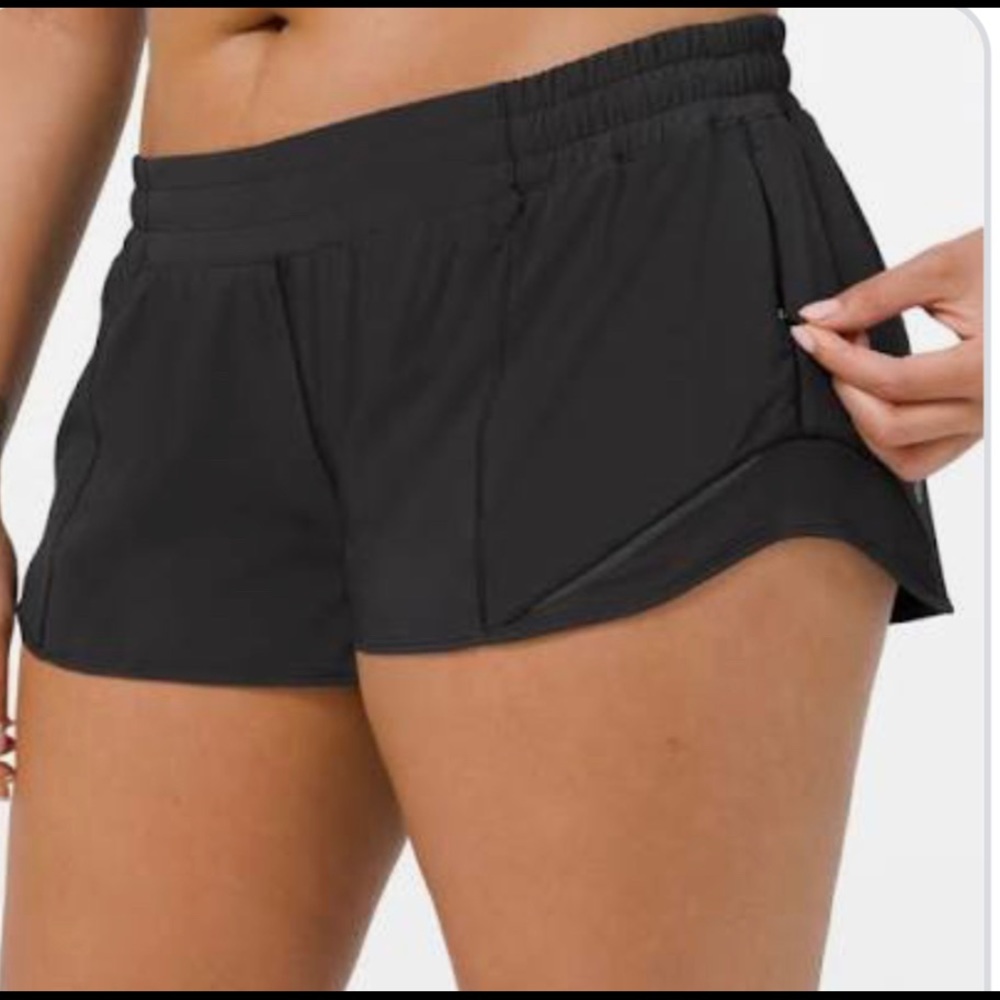 Black lululemon hottie hot shorts